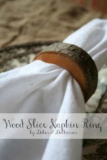 wedding photo - Bois Slice anneaux de serviette