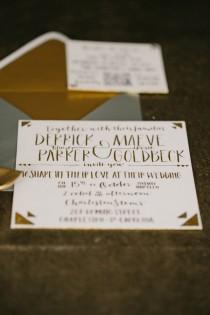 wedding photo - Moderne Invite papier