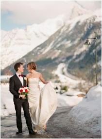 wedding photo - Michelin-star Chamonix Winter Wedding