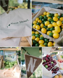 wedding photo - Fruit Stand Backyard Wedding Reception