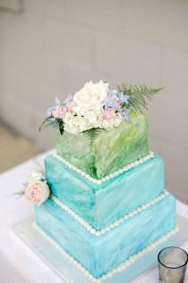 wedding photo - Wedding Cake ~  Sea Colors 