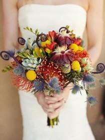 wedding photo - Automne moderne frais bouquet de mariée