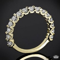 wedding photo - 0.75ctw 18k Yellow Gold "Annette U-Prong" 3/4 Diamant-Hochzeit Ring