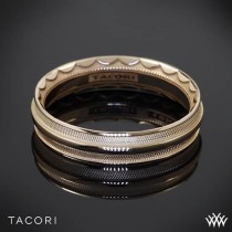 wedding photo - 18k Rose Gold Tacori Sculpted Crescent Mesh Wedding Ring