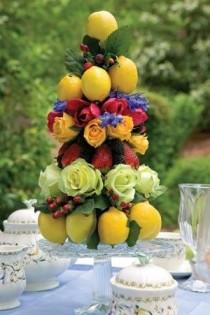 wedding photo - Fruit & Flowers Topiary By Pamela 