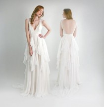 wedding photo - Emmy Lou -- Lace And Silk Chiffon Wedding Gown