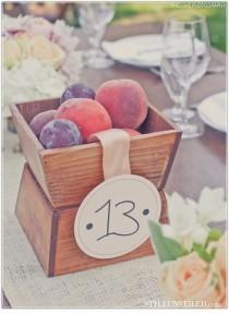 wedding photo - Peach Centerpieces 
