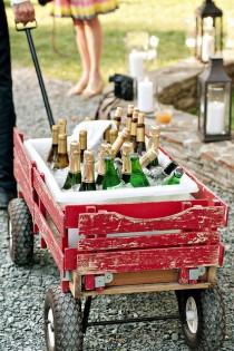 wedding photo - Red Wagon Beverage Cooler 