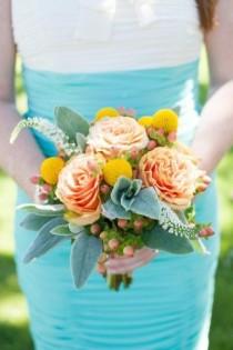 wedding photo - Turquoise, Peach, And Yellow