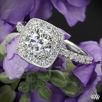 wedding photo - Platinum "Guinevere Pave" Diamond Engagement Ring