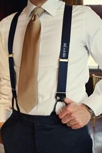 wedding photo - Personalized Suspenders 
