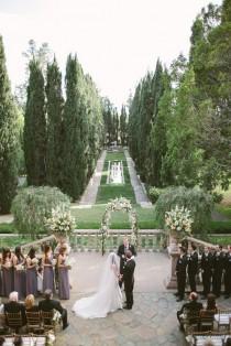 wedding photo - Purple And Ivory Villa Wedding
