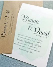 wedding photo - NEW Briana Grün Aquarell-Hochzeits-Einladungs-Probe