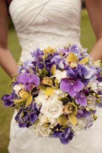 wedding photo - Summer Bouquet de mariée-Orchidées en abondance!