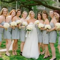 wedding photo - Slate-gray Taffeta Dress. 