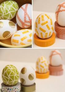 wedding photo - DIY Washi Tape Easter Eggs