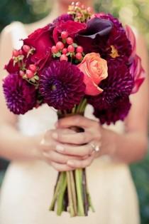 wedding photo - Bridal Bouquet Deep Tones