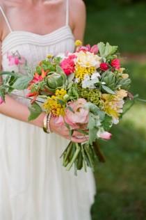 wedding photo - Bouquet de mariée moyen Tones