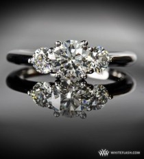 wedding photo - Three Stone Engagement Rings - Past, Present And Forever