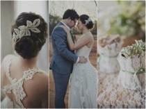 wedding photo - Powder Blue Lace & Succulent Wedding, Nutcracker Country Retreat {Gingerale Photography}