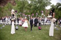 wedding photo - This Colorado wedding is a Tim-Burton-flavored carnival