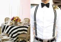 wedding photo - Black & White Striped Hochzeiten
