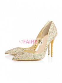 wedding photo -  Fairyin Sequin Pointed Toe High Heels