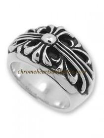 wedding photo -  Chrome Hearts Floral Cross Keeper Ring On Sale