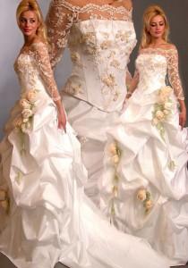 wedding photo - С длинными Рукавами и 3/4 Длины Рукава Свадебное Платье Вдохновение