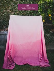 wedding photo - DIY: Ombre Tablecloth