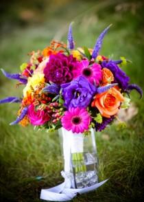 wedding photo - Bridal Bouquets  Bright And Bold
