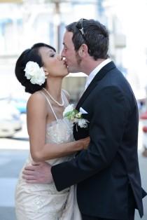 wedding photo - Der erste Kuss