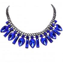 wedding photo - Glam Crystal Necklace in Cobalt
