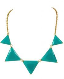 wedding photo - mint & triangles necklace