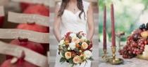 wedding photo - Pomegranate & Brass Fall Wedding Inspiration 