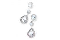 wedding photo - Pave encircled pear drop earring