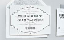 wedding photo - Maylin + John's Brooklyn Map Wedding Invitations