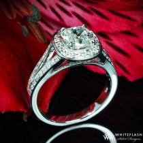 wedding photo - Diamant Halo Anneaux