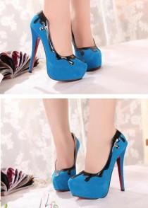 wedding photo -  Fashion Style Bowknot Embellished Lovely Hight Heel Pump Red Red PM0552