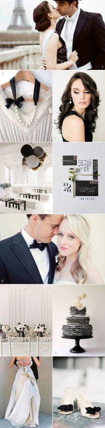 wedding photo - Mariage Couleurs: Noir Blanc