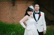 wedding photo - Red, Black & White 1950s Rock n Roll Wedding: Lidia & Joaquín