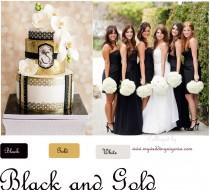 wedding photo - Black and Gold Wedding Color Palette