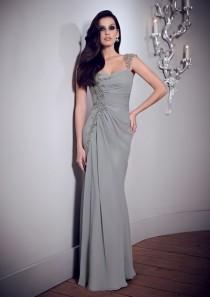 wedding photo -  Beaded Ruched Chiffon Gown Mother Of The Bride Dresses(HM0688)