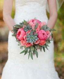 wedding photo - Bouquet de mariée moyen Tones