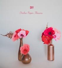 wedding photo - DIY: Ombre Paper Flowers