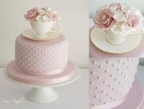 wedding photo - Teacup & Saucer Birthday Cake