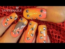 wedding photo - How To Paint A Dolphin On Your Nails Ombre Background