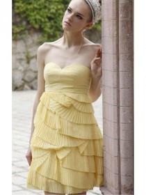wedding photo -  Daffodil A-line Short Sweetheart Dress