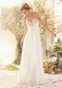 wedding photo -  Sparkling Crystal Beading On Delicate Chiffon Wedding Dresses(HM0241)