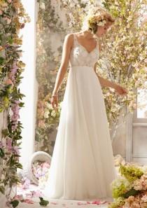 wedding photo -  Crystal Beading Design On Delicate Chiffon Wedding Dresses(HM0239)